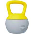 Sportnow 10Kg Kettlebell W/ Soft Body And Non-slip Handle, Yellow And Grey