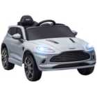 AIYAPLAY Aston Martin DBX Licensed 12V Kids Electric Car w/ Remote, Grey