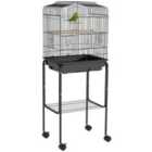 PawHut Bird Cage for Budgie Finch Canary Parakeet W/ Stand Tray Black