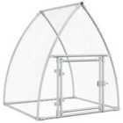 vidaXL Chicken Cage Silver 100x105x120 cm Galvanised Steel