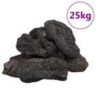 vidaXL Volcanic Rocks 25 kg Black 10-30 cm