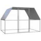 vidaXL Chicken Cage Silver And Grey 3X2X2 M Galvanised Steel