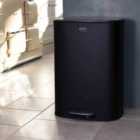 Charles Bentley 50L Black Pedal Kitchen Bin