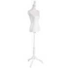 Tectake Tailors Dummy Female Mannequin Torso With Wooden Stand - White