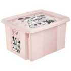 Keeeper Minnie Mouse Storage Box With Lid 24 Litre Nordic Pink