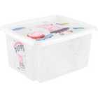 Keeeper Peppa Pig Storage Box With Lid 24 Litre Transparent