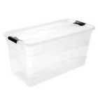 Keeeper Cornelia Crystalbox 83 Litre With Lid - Transparent