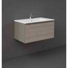 Rak Ceramics Joy Uno Wall Hung 1 Drawer Vanity 800Mm (grey Elm)