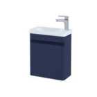 Rak-resort 450 Cloakroom Basin Unit In Matt Denim Blue