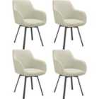 Tectake Alicon Dining Chair Grey Set Of 4
