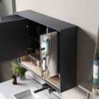 HOMCOM Bathroom Cabinet Wall Mounted Mirror Storage w/ Shelves Grey