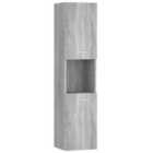 Vidaxl Bathroom Cabinet Grey Sonoma 30X30X130 Cm Engineered Wood