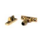 From The Anvil Aged Brass Mushroom Brighton Fastener - Narrow (square)