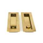 From The Anvil Aged Brass 175Mm Plain Rectangular Pull - Privacy Set