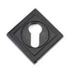 From The Anvil Matt Black Round Euro Escutcheon (square)