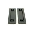 From The Anvil Matt Black 250Mm Art Deco Rectangular Pull - Privacy Set