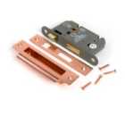 From The Anvil Polished Bronze 2½" Heavy Duty Bathroom Mortice Lock