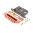 From The Anvil Polished Bronze 3" Heavy Duty Bathroom Mortice Lock