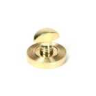 From The Anvil Polished Brass Round Thumbturn Set (beehive)