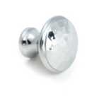 From The Anvil Polished Chrome Hammered Cabinet Knob - Medium