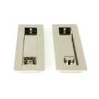 From The Anvil Polished Nickel 175Mm Plain Rectangular Pull - Privacy Set