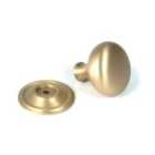 From The Anvil Satin Brass Mushroom Cabinet Knob 38Mm