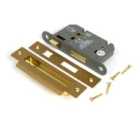 From The Anvil Satin Brass 2½" Heavy Duty Bathroom Mortice Lock