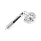 From The Anvil Polished Chrome Reeded Lever On Rose Set