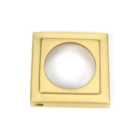 From The Anvil Satin Brass Round Escutcheon (square)