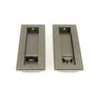 From The Anvil Pewter 175Mm Art Deco Rectangular Pull - Privacy Set