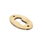 From The Anvil Aged Brass Oval Escutcheon