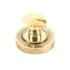 From The Anvil Aged Brass Round Thumbturn Set (plain)