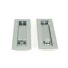 From The Anvil Satin Chrome 175Mm Art Deco Rectangular Pull - Privacy Set