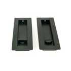 From The Anvil Matt Black 175Mm Plain Rectangular Pull - Privacy Set