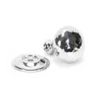 From The Anvil Polished Chrome Hammered Mushroom Cabinet Knob 32Mm