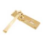 From The Anvil Polished Brass Straight Lever Lock Set
