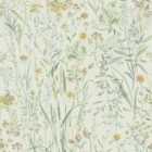 Grandeco Free Flower Sprigs And Grass Wallpaper, Sage