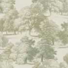 Paul Moneypenny Belvoir Forest Green Toile Wallpaper For Grandeco