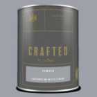 Crafted By Crown Lustrous Metallic Emulsion - Shimmering Interior Wall And Wood Paint - Pewter - 1.25L