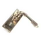 From The Anvil Aged Brass Reeded Lever Lock Set