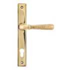 From The Anvil Aged Brass Hammered Newbury Slimline Espag. Lock Set