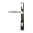 From The Anvil Polished Chrome Reeded Slimline Lever Espag. Lock Set