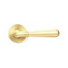 From The Anvil Satin Brass Newbury Lever On Rose Set (beehive)