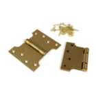 From The Anvil Satin Brass 4" X 3" X 5" Parliament Hinge (pair) Ss