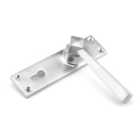 From The Anvil Satin Chrome Straight Lever Lock Set