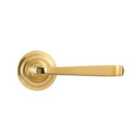 From The Anvil Polished Brass Avon Round Lever On Rose Set (art Deco)