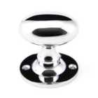 From The Anvil Polished Chrome Oval Mortice/Rim Knob Set