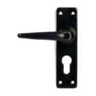 From The Anvil Black Smooth Lever Euro Lock Set