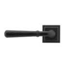 From The Anvil Matt Black Hammered Newbury Lever On Rose Set (square)