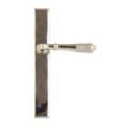 From The Anvil Polished Nickel Reeded Slimline Lever Espag. Latch Set